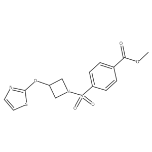 Methyl 4-((3-(thiazol-2-yloxy)azetidin-1-yl)sulfonyl)benzoate Structure