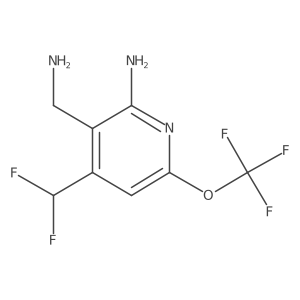 3-(Aminomethyl)-4-(difluoromethyl)-6-(trifluoromethoxy)pyridin-2-amine结构式