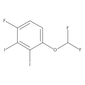 1-Difluoromethoxy-2,3-diiodo-4-fluorobenzene结构式