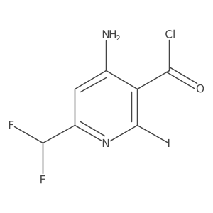 4-Amino-6-(difluoromethyl)-2-iodonicotinoyl chloride Structure
