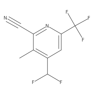 4-(Difluoromethyl)-3-methyl-6-(trifluoromethyl)picolinonitrile Structure