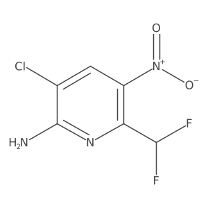3-Chloro-6-(difluoromethyl)-5-nitropyridin-2-amine Structure