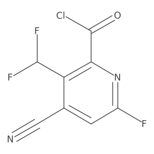 4-Cyano-3-(difluoromethyl)-6-fluoropyridine-2-carbonyl chloride Structure