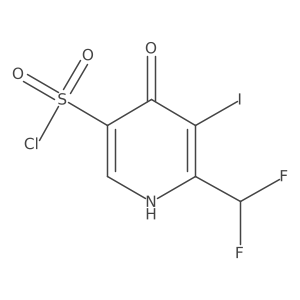 2-(Difluoromethyl)-4-hydroxy-3-iodopyridine-5-sulfonyl chloride Structure