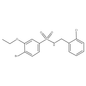 4-bromo-N-[(2-chlorophenyl)methyl]-3-ethoxybenzene-1-sulfonamide Structure