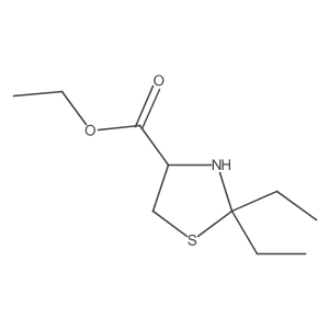 Ethyl 2,2-diethyl-1,3-thiazolidine-4-carboxylate结构式