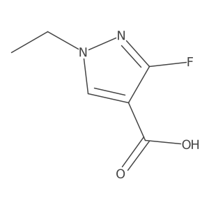 1-Ethyl-3-fluoro-1H-pyrazole-4-carboxylic acid结构式