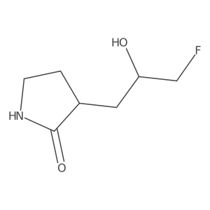 3-(3-Fluoro-2-hydroxypropyl)pyrrolidin-2-one结构式