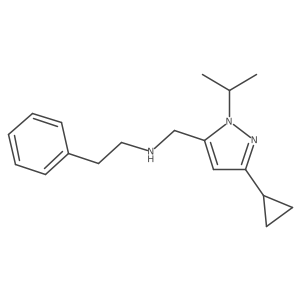 {[3-cyclopropyl-1-(propan-2-yl)-1H-pyrazol-5-yl]methyl}(2-phenylethyl)amine Structure