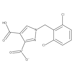 1-(2,6-dichlorobenzyl)-3-nitro-1H-pyrazole-4-carboxylic acid Structure