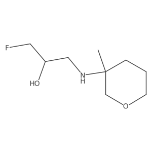 1-Fluoro-3-[(3-methyloxan-3-yl)amino]propan-2-ol结构式