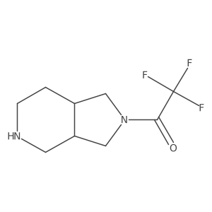 2,2,2-Trifluoro-1-{octahydro-1H-pyrrolo[3,4-c]pyridin-2-yl}ethan-1-one结构式