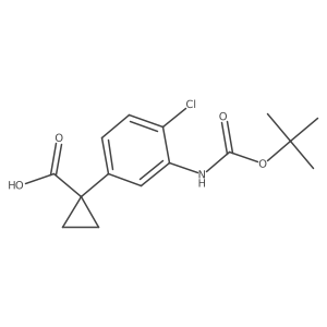1-(3-{[(Tert-butoxy)carbonyl]amino}-4-chlorophenyl)cyclopropane-1-carboxylic acid结构式