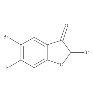 2,5-Dibromo-6-fluorobenzo[B]furan-3(2H)-one结构式