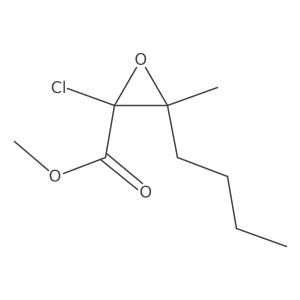 Methyl 3-butyl-2-chloro-3-methyloxirane-2-carboxylate结构式