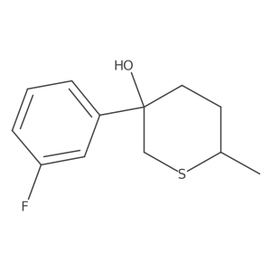 3-(3-Fluorophenyl)-6-methylthian-3-ol Structure