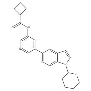 N-(5-(1-(Tetrahydro-2H-pyran-2-yl)-1h-pyrazolo[3,4-c]pyridin-5-yl)pyridin-3-yl)cyclobutanecarboxamide结构式