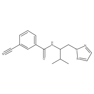 3-cyano-N-(3-methyl-1-(2H-1,2,3-triazol-2-yl)butan-2-yl)benzamide结构式