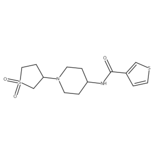 N-(1-(1,1-dioxidotetrahydrothiophen-3-yl)piperidin-4-yl)thiophene-3-carboxamide Structure