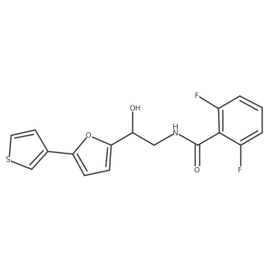 2,6-difluoro-N-{2-hydroxy-2-[5-(thiophen-3-yl)furan-2-yl]ethyl}benzamide Structure