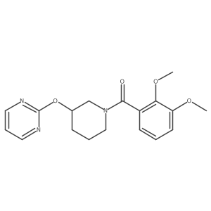 (2,3-Dimethoxyphenyl)(3-(pyrimidin-2-yloxy)piperidin-1-yl)methanone结构式