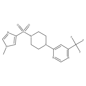 4-(4-((1-methyl-1H-imidazol-4-yl)sulfonyl)piperazin-1-yl)-6-(trifluoromethyl)pyrimidine结构式