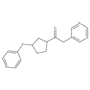 2-(Pyridin-3-yl)-1-(3-(pyridin-4-yloxy)pyrrolidin-1-yl)ethanone Structure
