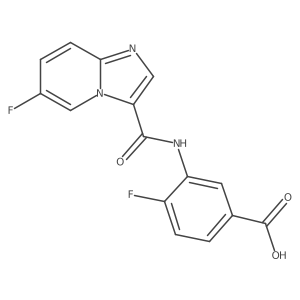 4-Fluoro-3-[(6-fluoroimidazo[1,2-a]pyridine-3-carbonyl)amino]benzoic acid Structure