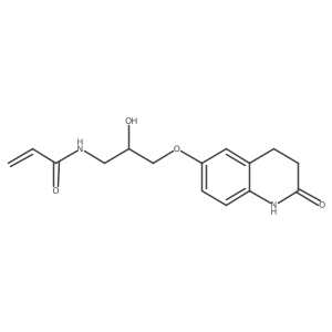 N-{2-hydroxy-3-[(2-oxo-1,2,3,4-tetrahydroquinolin-6-yl)oxy]propyl}prop-2-enamide结构式