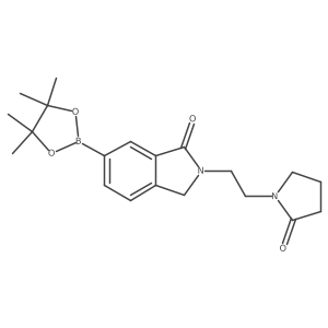 2,3-Dihydro-2-[2-(2-oxo-1-pyrrolidinyl)ethyl]-6-(4,4,5,5-tetramethyl-1,3,2-dioxaborolan-2-yl)-1H-isoindol-1-one Structure