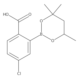 4-Chloro-2-(4,4,6-trimethyl-1,3,2-dioxaborinan-2-YL)benzoic acid结构式