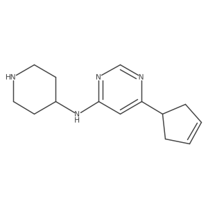 6-(cyclopent-3-en-1-yl)-N-(piperidin-4-yl)pyrimidin-4-amine Structure