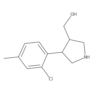 (4-(2-Chloro-4-methylphenyl)pyrrolidin-3-yl)methanol Structure