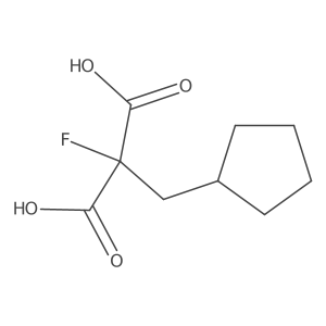 2-(Cyclopentylmethyl)-2-fluoropropanedioic acid结构式