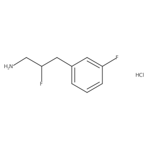 2-Fluoro-3-(3-fluorophenyl)propan-1-amine hydrochloride结构式