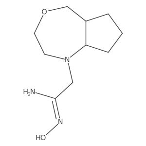 (Z)-N'-hydroxy-2-(octahydro-1H-cyclopenta[e][1,4]oxazepin-1-yl)acetimidamide结构式