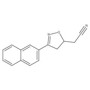 2-(3-(Naphthalen-2-yl)-4,5-dihydroisoxazol-5-yl)acetonitrile Structure