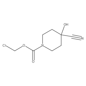 Chloromethyl 4-cyano-4-hydroxypiperidine-1-carboxylate Structure