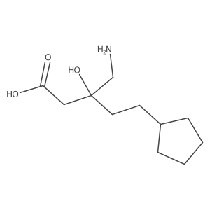 3-(Aminomethyl)-5-cyclopentyl-3-hydroxypentanoic acid Structure