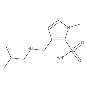 1-methyl-4-{[(2-methylpropyl)amino]methyl}-1H-pyrazole-5-sulfonamide Structure