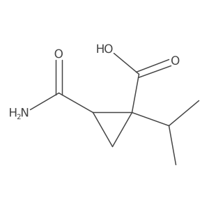2-Carbamoyl-1-(propan-2-yl)cyclopropane-1-carboxylic acid Structure