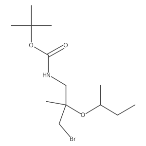 tert-butyl N-[3-bromo-2-(butan-2-yloxy)-2-methylpropyl]carbamate Structure