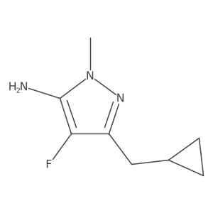 3-(cyclopropylmethyl)-4-fluoro-1-methyl-1H-pyrazol-5-amine结构式