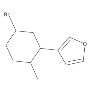 3-(5-Bromo-2-methylcyclohexyl)furan结构式