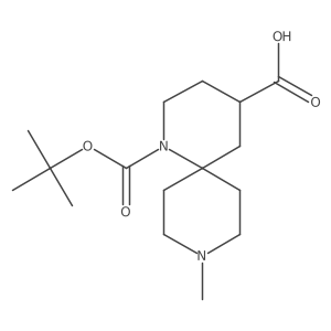 1-[(Tert-butoxy)carbonyl]-9-methyl-1,9-diazaspiro[5.5]undecane-4-carboxylic acid Structure
