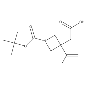 2-(1-(tert-Butoxycarbonyl)-3-(1-fluorovinyl)azetidin-3-yl)acetic acid结构式