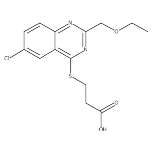3-{[6-Chloro-2-(ethoxymethyl)quinazolin-4-yl]sulfanyl}propanoic acid Structure