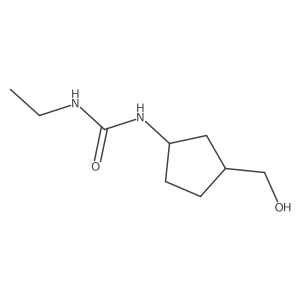 3-Ethyl-1-[3-(hydroxymethyl)cyclopentyl]urea结构式