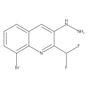 8-Bromo-2-(difluoromethyl)-3-hydrazinylquinoline结构式