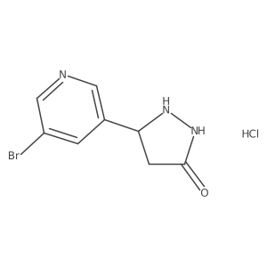 5-(5-Bromopyridin-3-yl)pyrazolidin-3-one hydrochloride Structure